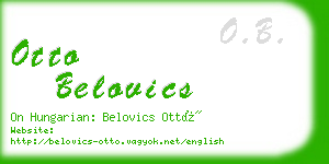 otto belovics business card